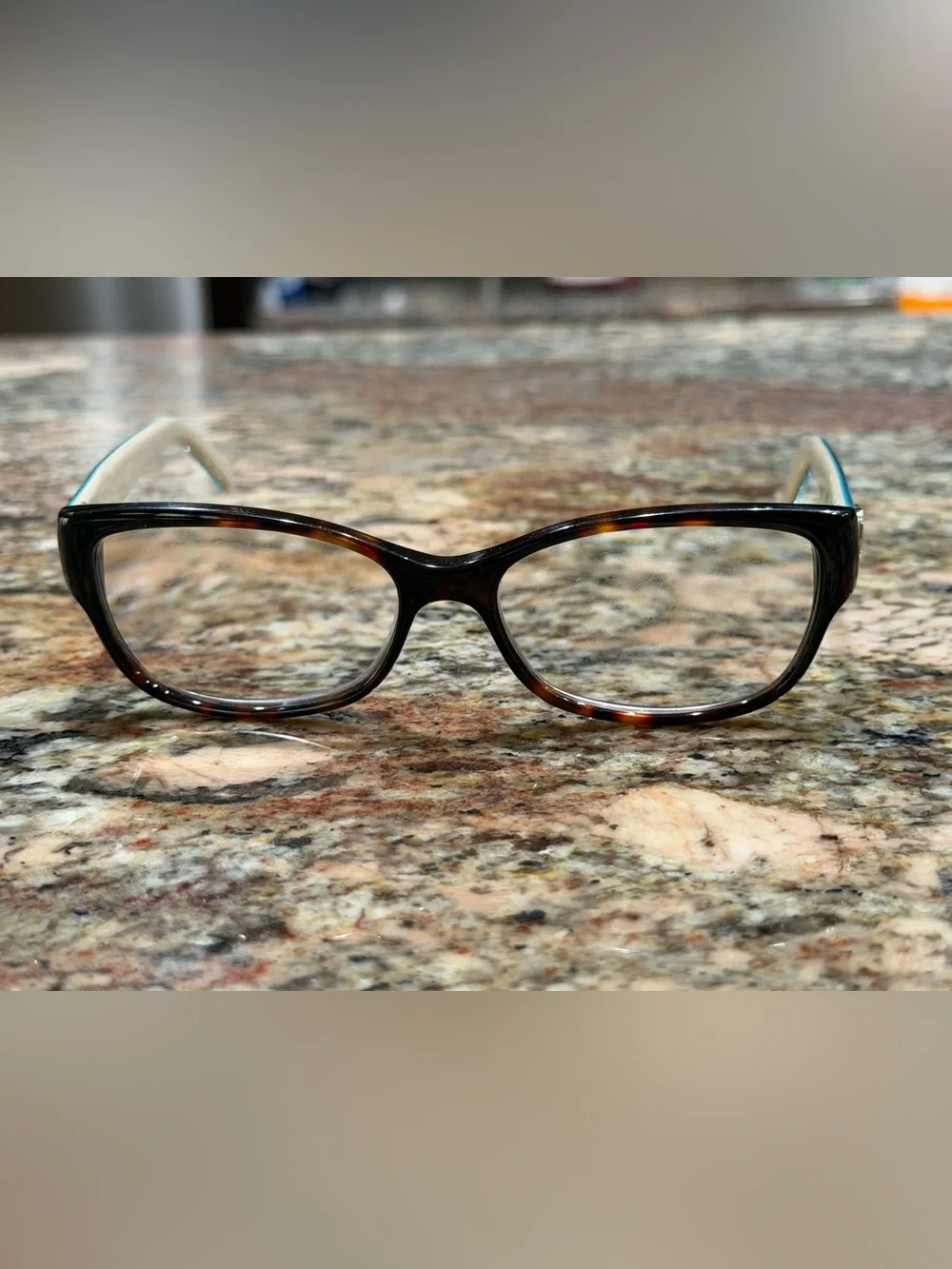 Gucci Women's Teal to Dark Blue Gradient Frame Glasses with Gold Interlocking GG